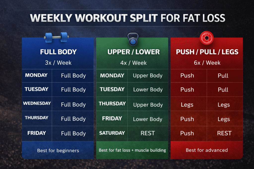 Best Workout Split for Fat Loss and Muscle Gain